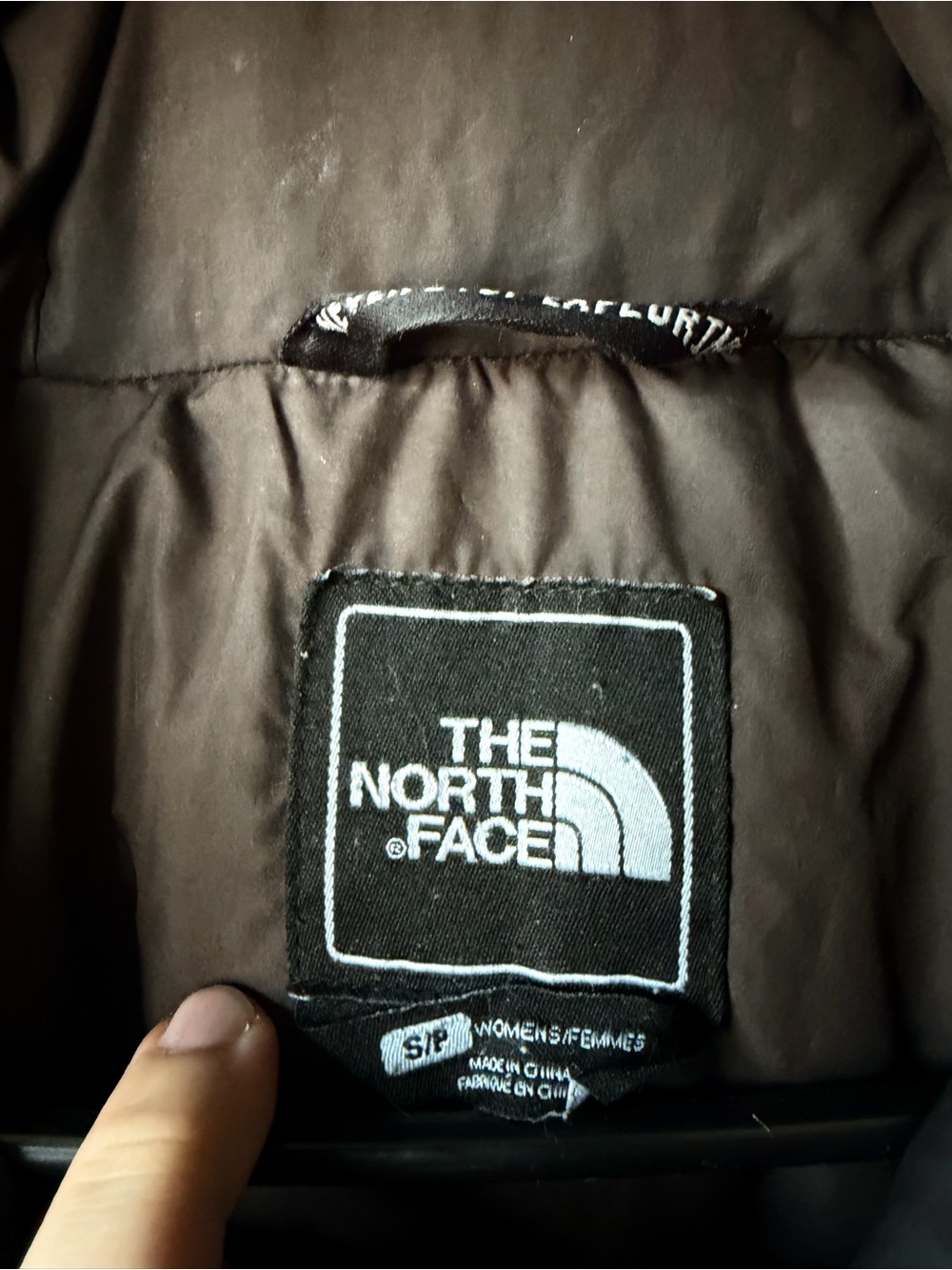 Women’s The North Face HyVent down parka coat size small chocolate brown - Picture 8 of 16